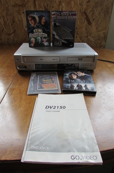GO VIDEO DVD/VHS PLAYER AND MOVIES