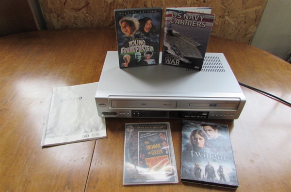 GO VIDEO DVD/VHS PLAYER AND MOVIES