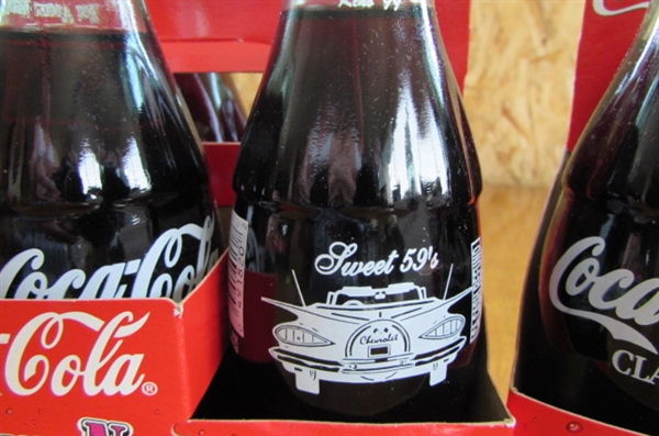 COCA-COLA COLLECTION - HOT AUGUST NIGHTS COLLECTIBLE BOTTLES, POPCORN SET, CHROME COASTER SET & MORE