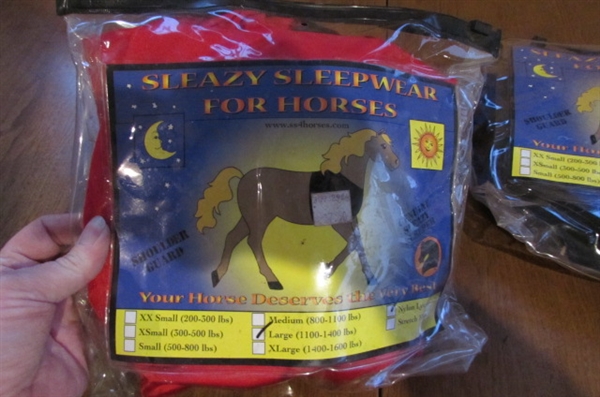 YEARLING FLY MASKS, SLEAZY SLEEPWEAR FOR HORSES, NO TURN BOOTS & MORE *STABLE HANDS*