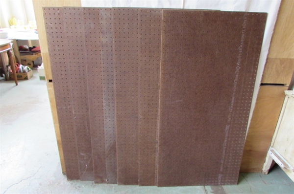7 SHEETS OF 2' X 4' PEGBOARD