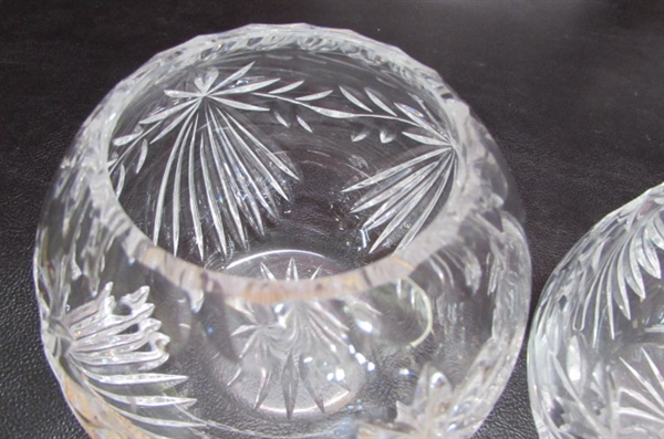 CUT GLASS AND CRYSTAL SERVING DISHES