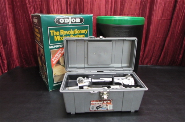 SMALL TOOL BOX AND ODJOB MIXING SYSTEM