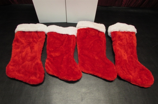 CHRISTMAS STOCKINGS, HOLDERS, TABLECLOTH & MORE