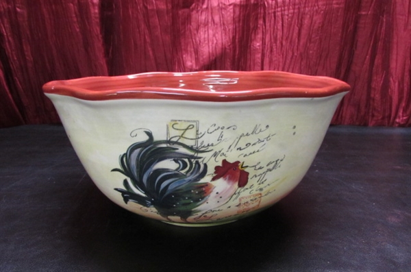 31 PIECE ROOSTER DISH SET