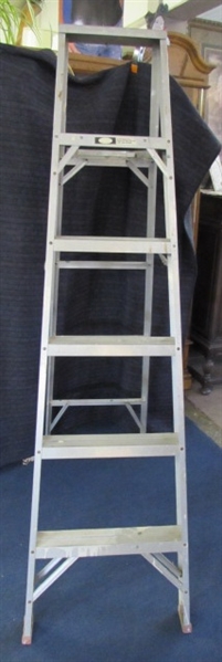 WERNER LADDER AND TWO SMALL TOOL BOXES