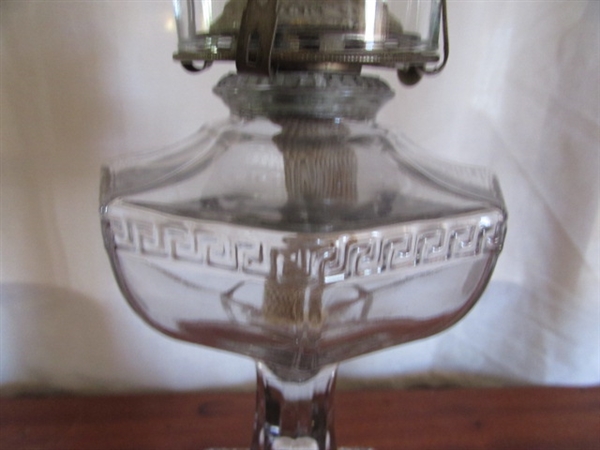 3 GLASS OIL LAMPS