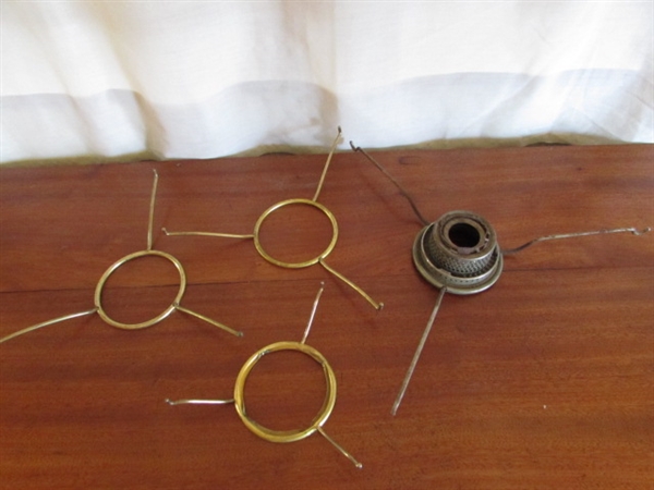 MISC OIL LAMP SHADES & PARTS
