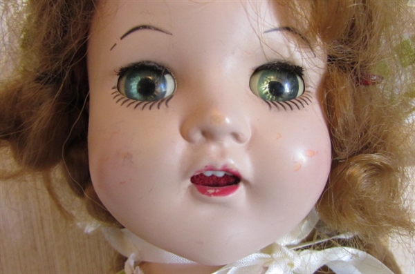 ANTIQUE DOLL WITH OPEN MOUTH