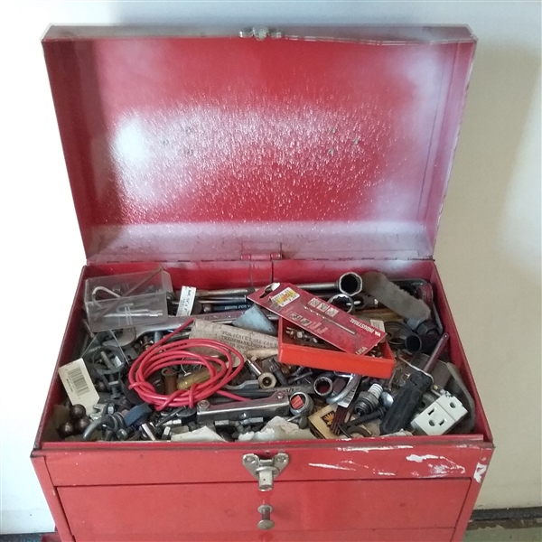 SMALL TOOL BOX SET WITH TOOLS & HARDWARE