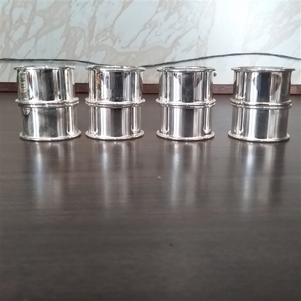 SILVER PLATED BREAD & BUTTER PLATES AND NAPKIN RINGS