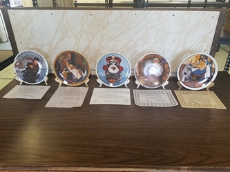 12 VINTAGE NORMAN ROCKWELL COLLECTIBLE PLATES