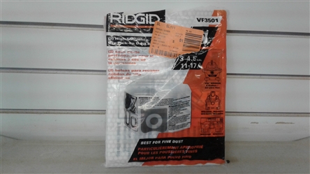 RIDGED HIGH EFFICIENCY SIZE C DUST BAGS FOR 3 -4.5 GAL WET/DRY VACS