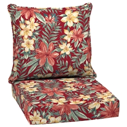 ARDEN SELECTIONS 24 X 24 RUBY CLARISSA TROPICAL 2 PIECE DEEP SEATING OUTDOOR LOUNGE CHAIR CUSHION