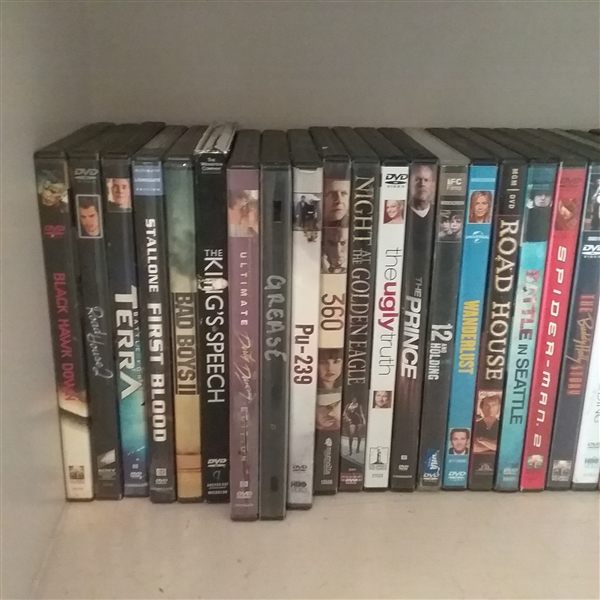 ASSORTMENT OF VHS AND DVD MOVIES