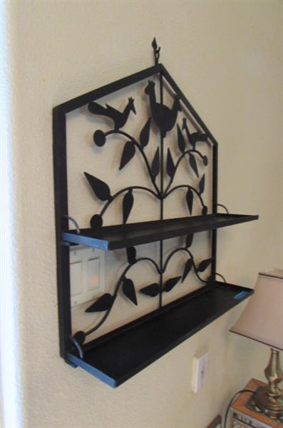 METAL WALL SHELF/PLANT STAND/LAMP & MORE
