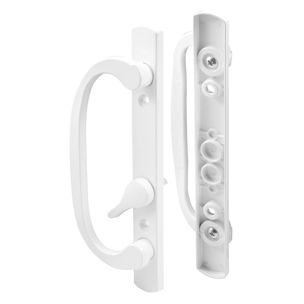 PRIMELINE DIECAST WHITE PATIO DOOR HANDLE WITH OFFSET THUMB  TURN