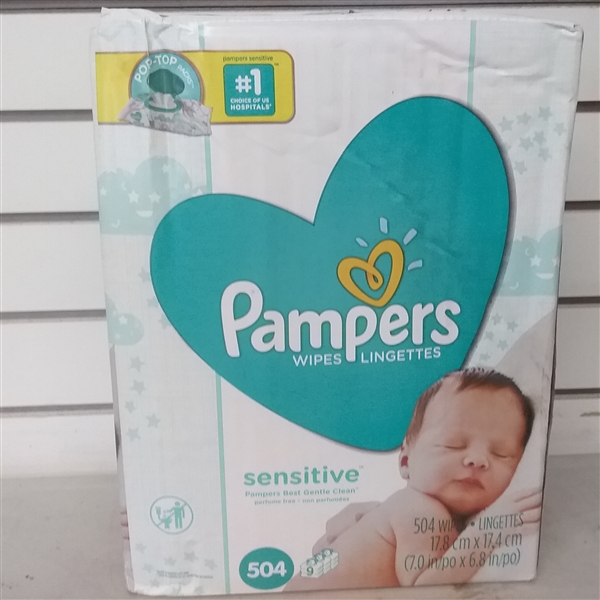 PAMPERS SENSITIVE WIPES 504 CT