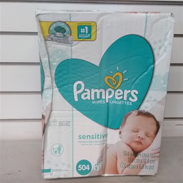 PAMPERS SENSITIVE WIPES 504 CT