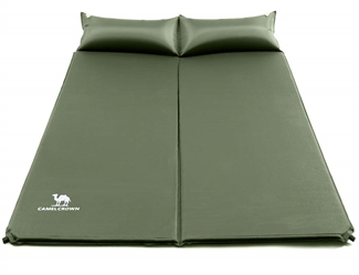 CAMELCROWN DOUBLE SELF INFATING CAMPING PAD WITH PILLOWS