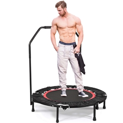 ANCHEER FOLDABLE REBOUNDER TRAMPOLINE WITH ADJUSTABLE HANDLE 