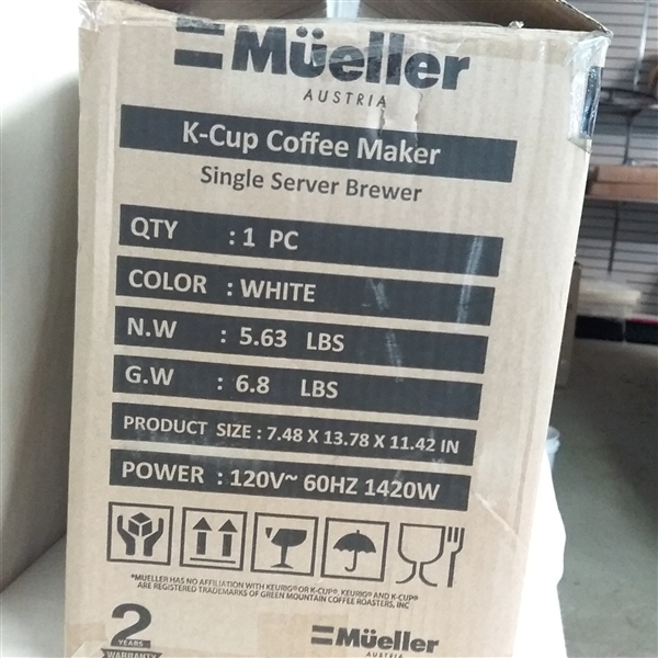 MUELLER K CUP COFFEE MAKER 
