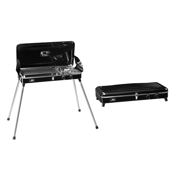PORTABLE GAS BBQ GRILL WITH BURNER