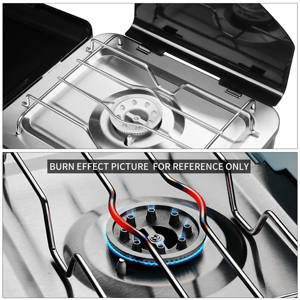PORTABLE GAS BBQ GRILL WITH BURNER