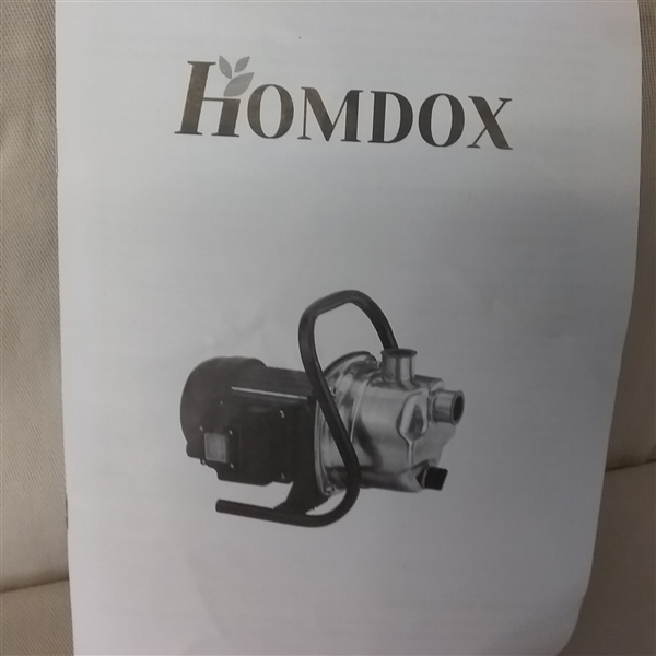 HOMDOX 1200 WATT GARDEN PUMP