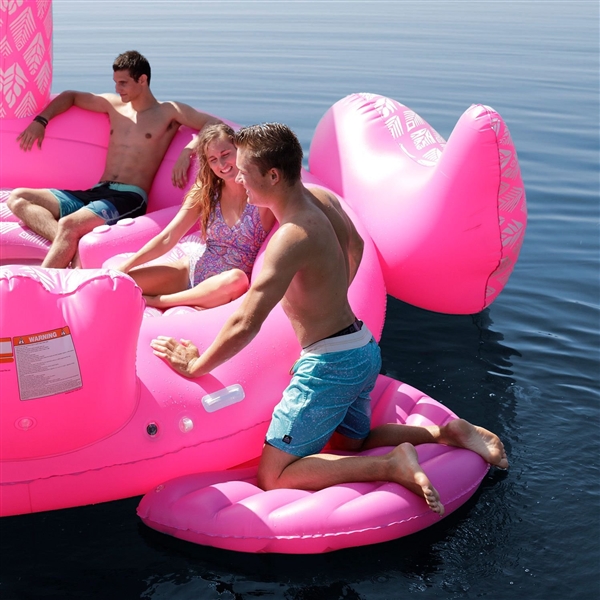 6 PERSON  INFLATABLE PARTY BIRD FLAMINGO ISLAND