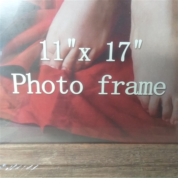 TWO 11X 17  WOOD PICTURE FRAMES
