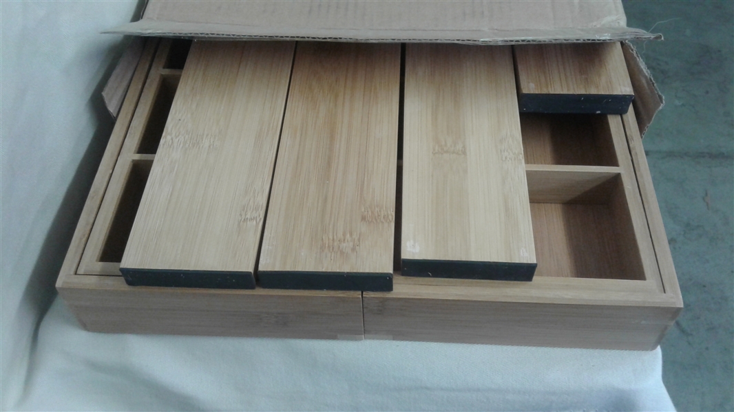 BAMBOO EXPANDABLE DRAWER ORGANIZERS