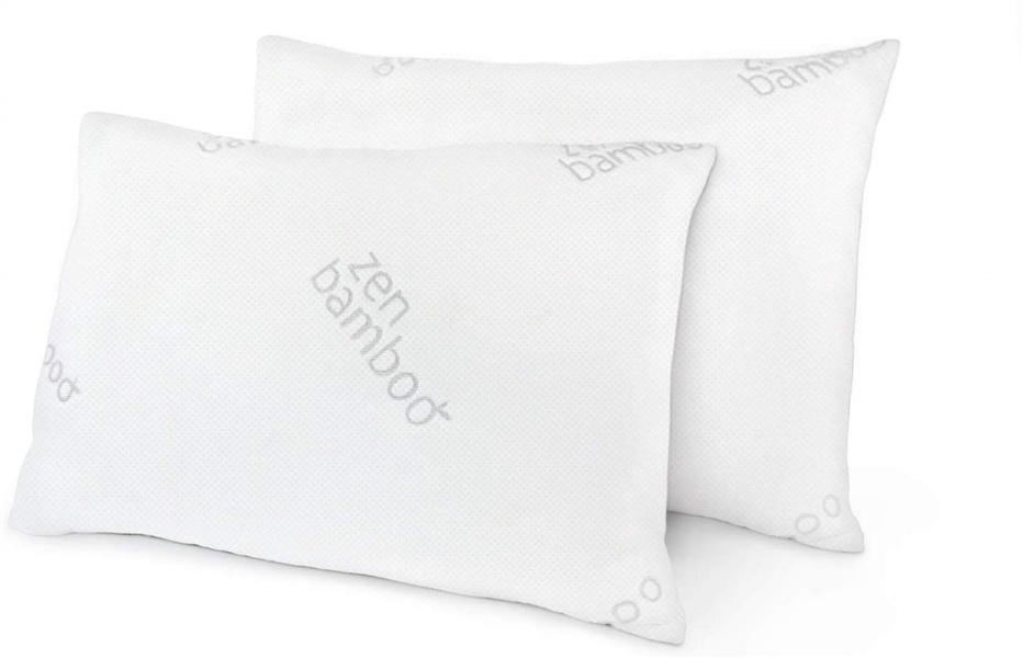 ZEN BAMBOO KING SIZE GEL-FIBER FILLED PILLOWS WITH BAMBOO COVER