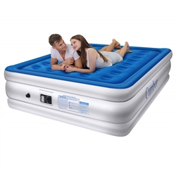 CUMBOR QUEEN 18" AIR MATTRESS WITH BUILT IN PUMP AND STORAGE BAG