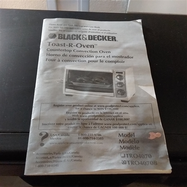 BLACK & DECKER TOAST-R-OVEN