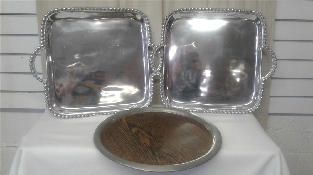 3 SERVING TRAYS