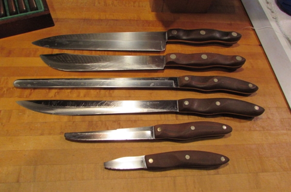 CUTCO KITCHEN KNIFE SET, CARVING KNIVES, KNIFE BLOCK & MORE