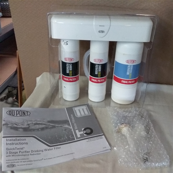 DUPONT 3 STAGE PURIFIER DRINKING WATER FILTER & REPLACEMENT FILTERS