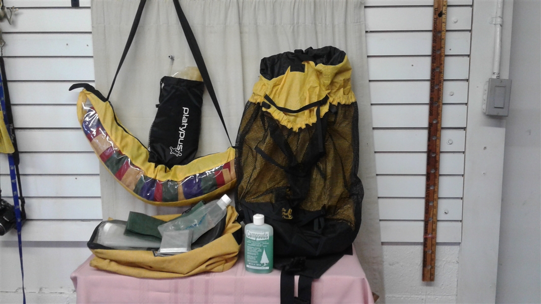 HIKING PACK, HAMMOCK, WATER FILTRATION SYSTEM, AND MORE BACKPACKING GEAR 