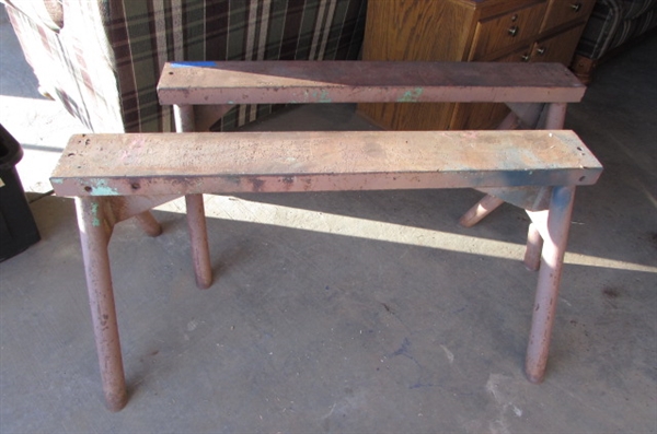 2 HEAVY DUTY METAL SAWHORSES *LOCATED AT ESTATE*
