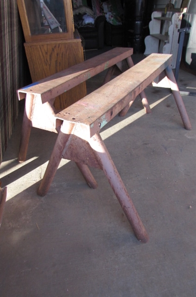2 HEAVY DUTY METAL SAWHORSES *LOCATED AT ESTATE*