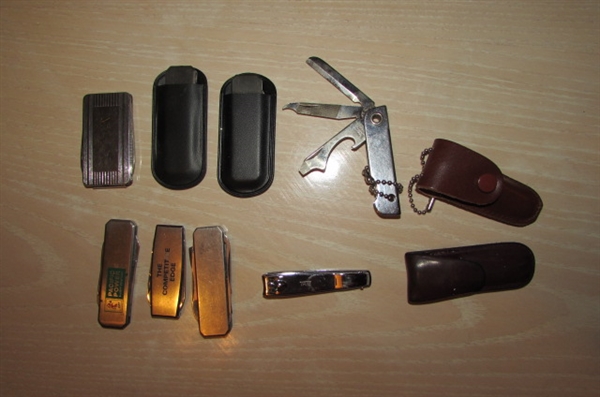 COLLECTION OF POCKET NAIL CLIPPERS & MULTI-TOOLS