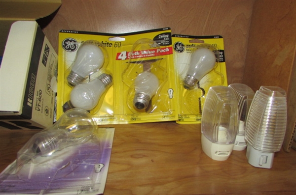 LIGHT BULBS, NIGHT LIGHTS & ELECTRICAL OUTLETS