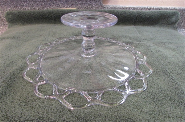 SERVING BOWL, CAKE STAND & CANDY DISH