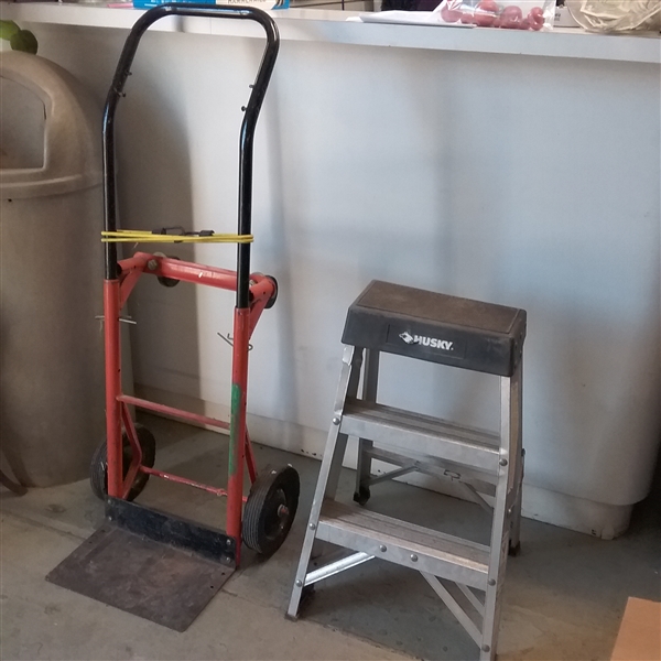 HAND TRUCK/CART  AND STEP STOOL
