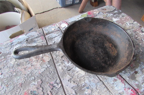 MEGAWEAR POTS, CAST IRON SKILLET & MORE *LOCATED AT ESTATE*