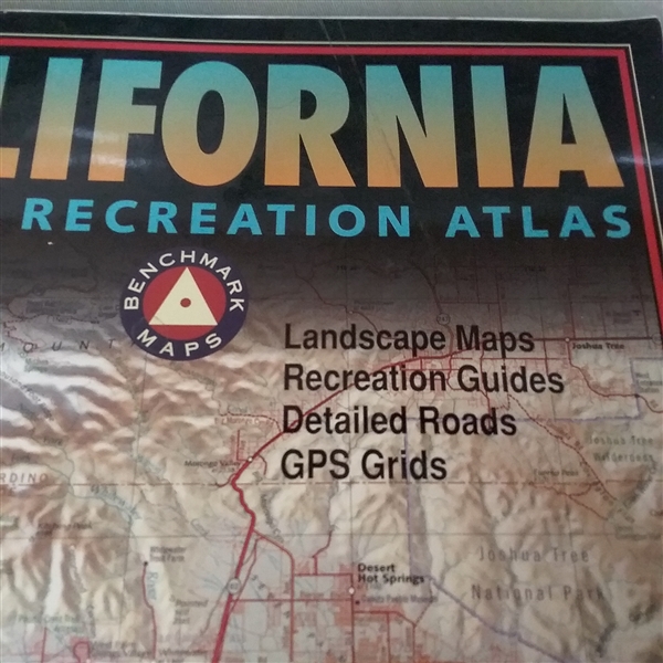 ROAD AND WORLD ATLASES AND LAMINATED  CALIFORNIA MAP