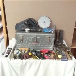 CRAFTSMAN TOOLBOX WITH SMALL TOOLS