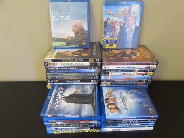 BLU-RAY AND DVDS 40 MOVIES