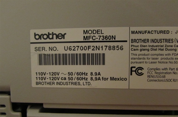 BROTHER #MFC-7360N LASER PRINTER